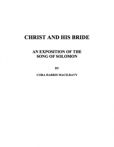 Christ and His Bride Commentary - Corra Harris Macilravy